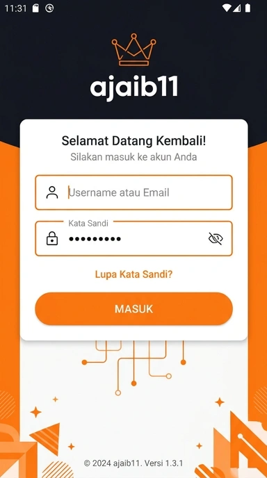 Masuk ke akun ajaib11 untuk pengguna Android
