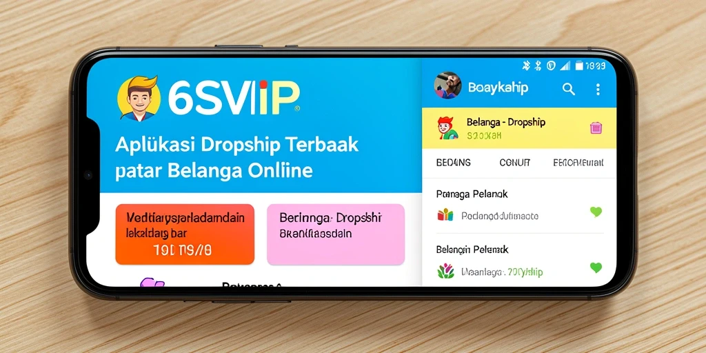 Tampilan antarmuka 6SVIP yang menarik dan fungsional untuk dropshipping.