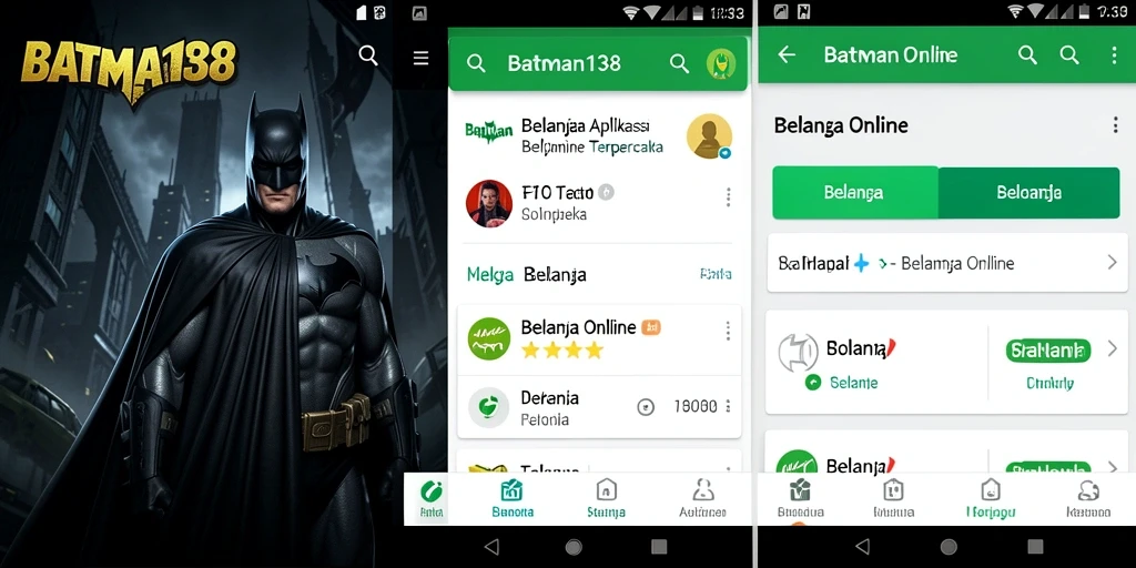 Antarmuka aplikasi BATMAN138 yang mudah digunakan untuk berbelanja online.