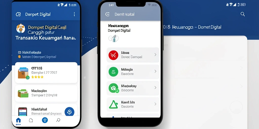 Antarmuka GT108 yang sederhana dan fungsional untuk Dompet Digital.