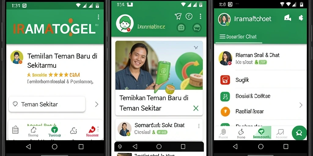 Tampilan antarmuka IRAMATOGEL untuk mencari teman baru.