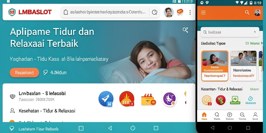 Antarmuka aplikasi LMBASLOT untuk tidur dan relaksasi yang menenangkan.