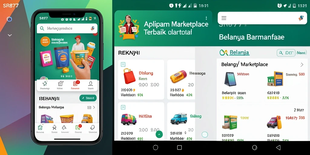 Tampilan antarmuka aplikasi SR877 yang memudahkan belanja online.